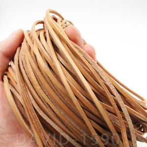 3mm Flat Cow Real Leather High Quality Finding Cord String Lace Rope Thick 2mm