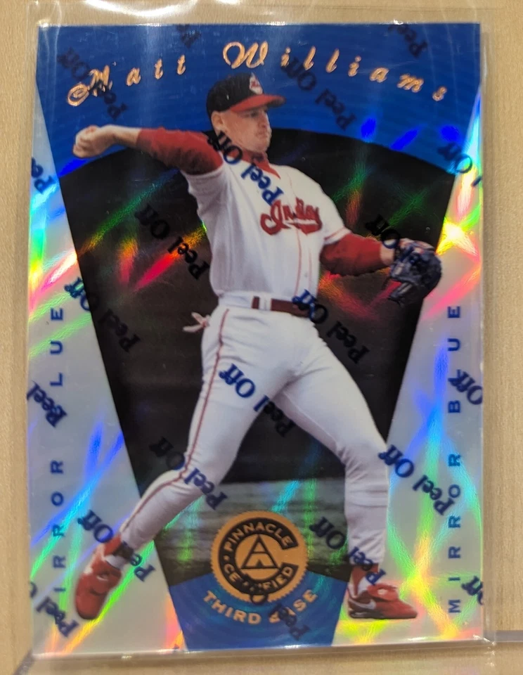 1997 Pinnacle Certified MIRROR BLUE #3 Matt Williams Refractor RARE PARALLEL - Image 1 of 2