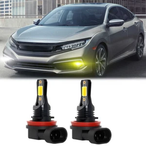 2 luces antiniebla amarillas blancas H11 H8 bombillas LED para Honda Civic 2006-2024 faros antiniebla - Imagen 1 de 11
