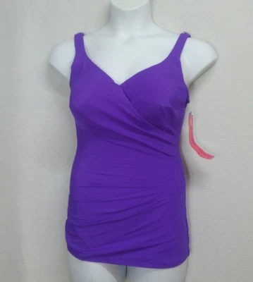 Nuevo Traje de Baño De Colección Roxanne Púrpura 1 Pieza Talla 16 38C Copa Hecho en Unión ILGWU Pin Up Foto 1 de 4