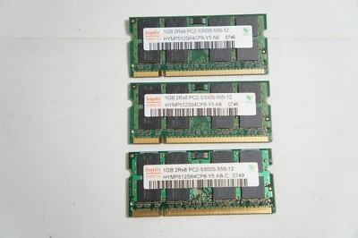 3 Packs Apple Mac Mini Memory 1GB (2x 512 MB) 512 MB 1Rx16 PC2-5300S-555-12 - Image 1 of 2