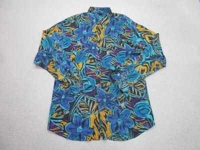 Camisa Tulliano DE COLECCIÓN Para Hombre L Azul Floral Flores Abstracta Todo Más de 90 y2k Foto 1 de 4