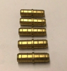 Parker Type 22-4 Barbed Brass Union 1/4" X 1/4" X 15/16" Length (Pack Of 5) - Picture 1 of 3