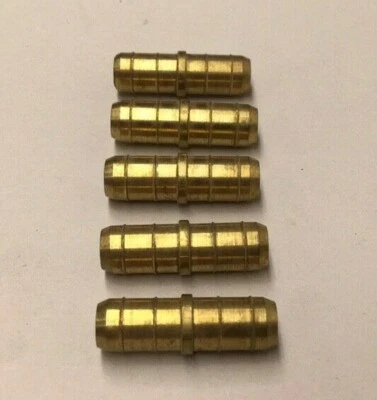 Parker Type 22-4 Barbed Brass Union 1/4" X 1/4" X 15/16" Length (Pack Of 5) - Image 1 of 3