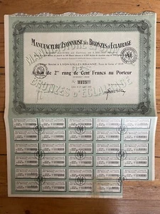 Manufacture Lyonnaise des  BRONZES d'ECLAIRAGE (LYON 69) (N) - Picture 1 of 1