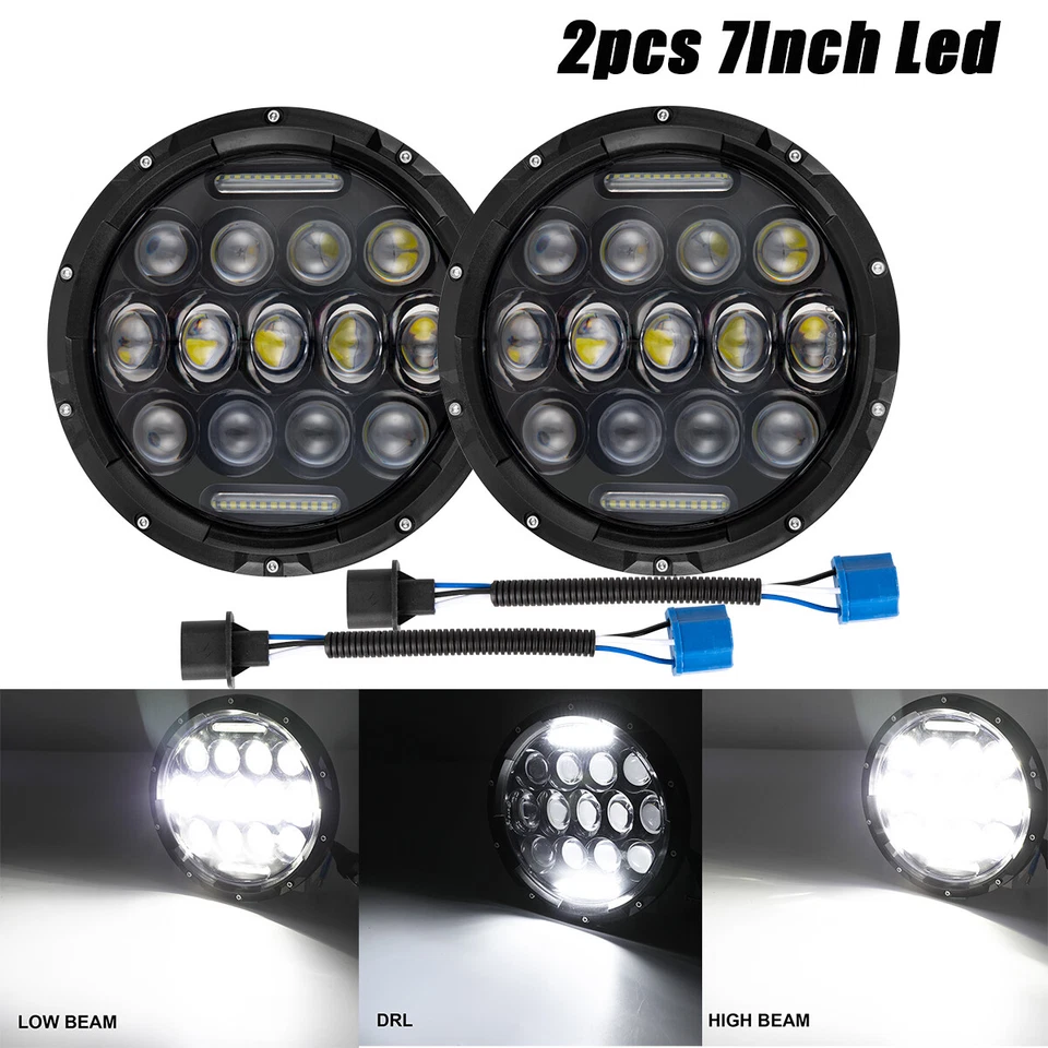 Proyector de faros LED redondos de 7 pulgadas para camionetas Ford LN7000 LN8000 LN9000 Foto 1 de 4