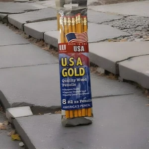 U.S.A. Gold Pencils Quality Wood Pencils, Pack Of 8 - Picture 1 of 1