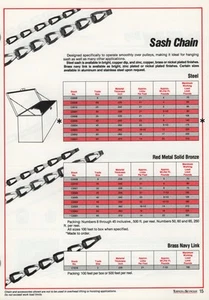 TURNER & SEYMOUR #C0005-28-14 SASH CHAIN #40, ZINC-PLATED STEEL, 25 FEET - Picture 1 of 1
