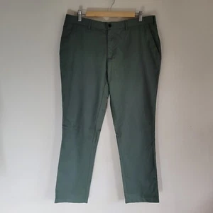Pantalón chino Paul Costelloe para hombre calce recto algodón verde W36 L30 - Imagen 1 de 8