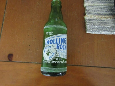 Cerveza Rolling Rock de colección verde 7 oz botella pinche/pony latrobe PA "retornable" Foto 1 de 4