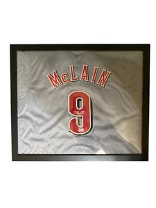 Matt McLain Signed Custom Reds Jersey Framed in 20X24" Frame w/ Beckett,COA - Picture 1 of 4