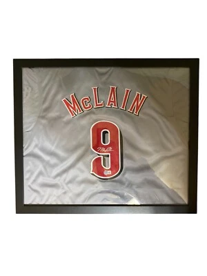Matt McLain Signed Custom Reds Jersey Framed in 20X24" Frame w/ Beckett,COA - Image 1 of 4