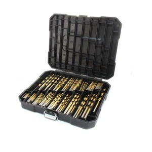 230 Stck. 1-10 mm Rundschaft HSS Titanbeschichtete Spiralbohrer mit Tragetasche - Bild 1 von 6