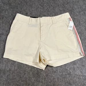Gap Women's City Shorts Size 4 Beige Chino Mid Rise Stretch Preppy 3" Inseam - Picture 1 of 9