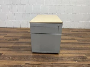 Steelcase Rollcontainer mit Hängeregister Ahorn grau abschließbar - Bild 1 von 7