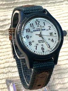 Reloj Timex Expedition Indiglo, 50 mm, correa de cuero/nylon, batería nueva - Imagen 1 de 5