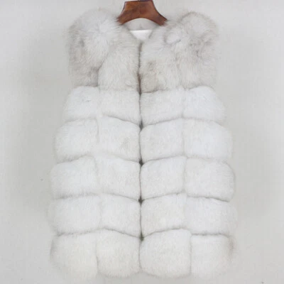 New Fox Fur Vest Women Real Fur Waistcoat Gilet Coats Warm Jackets Waistcoats - Image 1 of 4