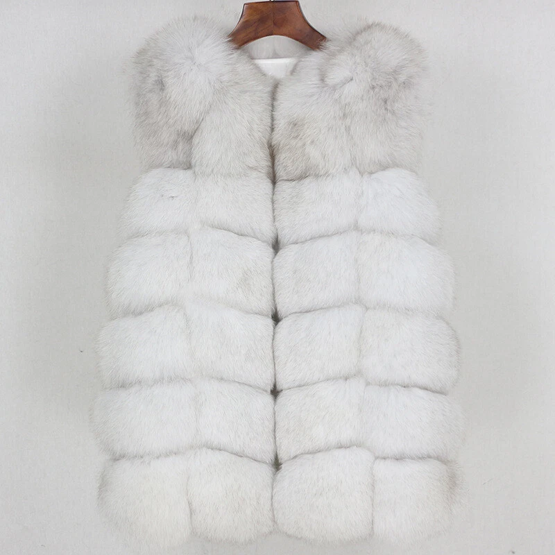 New Fox Fur Vest Women Real Fur Waistcoat Gilet Coats Warm Jackets Waistcoats - Image 1 of 4