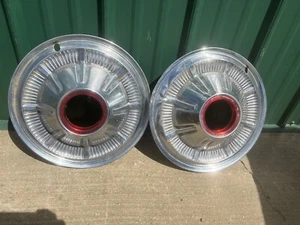 1973-1979 VINTAGE FORD F-100/F-150 XLT 4x4 15” FRONT HUB CAPS ONE HAS DINGS - Picture 1 of 24