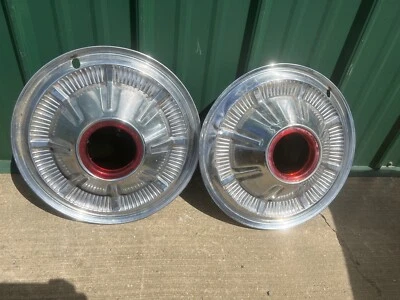 1973-1979 VINTAGE FORD F-100/F-150 XLT 4x4 15” FRONT HUB CAPS ONE HAS DINGS - Image 1 of 4