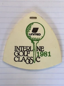VINTAGE UNITED AIRLINES INTERLINE Waikoloa Kona Surf Golf Bag Tag RARE GOLF PGA - Picture 1 of 4