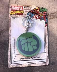 Marvel Comics Incredible Hulk Fist Icon NJ Croce Bendable Keychain - Picture 1 of 4