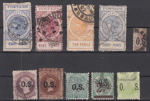 MZ20681/ SOUTH AUSTRALIA - VICTORIA - 1874 / 1911 USED SELECTION - CV 235 $ Cover