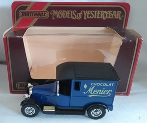 MATCHBOX YESTERYEAR Y-5 1927 TALBOT VAN CHOCOLAT MENIER DIECAST BOXED - Picture 1 of 2