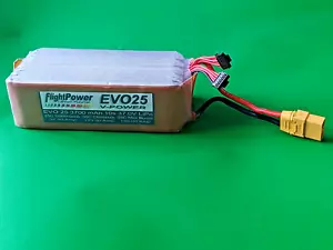 FlightPower EVO25 3700mAh 10s 37.0V LiPo for RC Model Aircraft Planes Helis - Picture 1 of 5