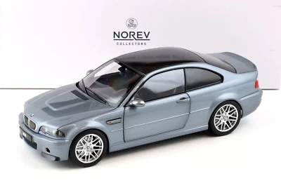 1/18 BMW M3 CSL (E46) 2003 Gris Carbono LHD Diecast Model Car de Norev 183016 Foto 1 de 4