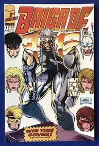 BRIGATA #1 (1992) 1° APP del Genocidio; Carte collezionabili incluse; Image Comics; NM - Foto 1 di 2