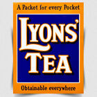 ZNAK METALOWA TABLICZKA ŚCIENNA Lyons Herbata Vintage Retro Plakat Druk artystyczny Dekoracja kuchni