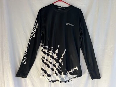 Troy Lee Designs TLD Mens Flowline Bike Jersey Spin Black Medium CLOSEOUT - Image 1 of 4