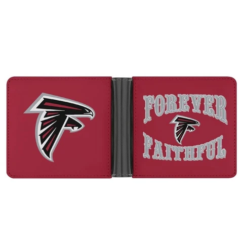 Forever Faithful Atlanta Falcons Fans PU Wallet Double Sided Printed Wallet Cover