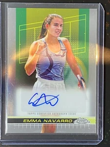2024 Topps Chrome Tennis Base Auto Emma Navarro (#3) - Picture 1 of 2
