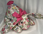 Beautiful 12” Cotton Stuffed Bunny Rabbit Sweet Pink Floral Design. Excl Cond 9