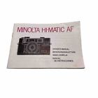 Minolta Hi-Matic AF Original Instruction Manual In English, German, French