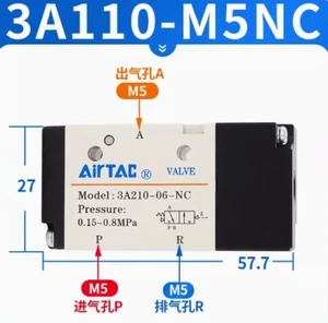 1PCS NEW FIT FOR AirTAC pneumatic control valve 3A110-M5NC - Picture 1 of 1
