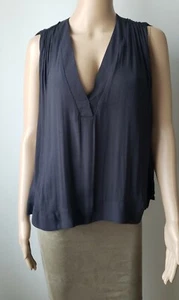 Blusa Top Free People Negra Sin Mangas Gran Tamaño Forrada Alta Baja Talla S - Imagen 1 de 6