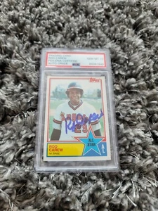 Rod Carew Autograph Signed 1983 Topps All Star Card #386 PSA/DNA GEM MT 10 AUTO - Picture 1 of 2