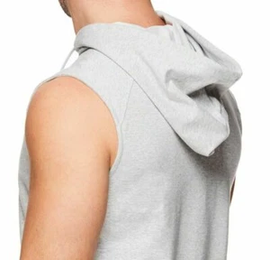 GAIAM 'Namaste' Men's Sleeveless Pullover Hoodie Grey HEATHER Tank T-Shirt XXL - Picture 1 of 5