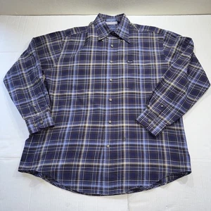 Faconnable Men's Long Sleeve Shirt M Blue Multicolor Plaid Designed in France - Picture 1 of 11
