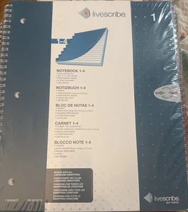 Livescribe Dot Paper Lined Journals 1-4 (Black) NEW SEALED. College Ruled 3 Hole - Picture 1 of 2