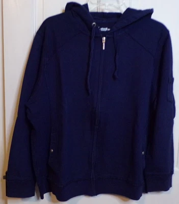 Just My Size JMS Mujer Sudadera con Capucha Sudadera Cremallera Completa Azul Marino Manga Larga 2X Foto 1 de 4