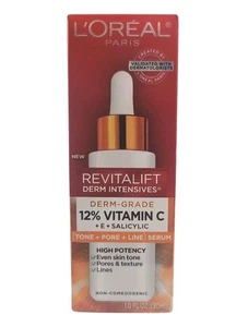 L'Oreal Revitalift Derm Intensives 12% Vitamin C +E Salic Acid Serum 1.0 oz. - Picture 1 of 1