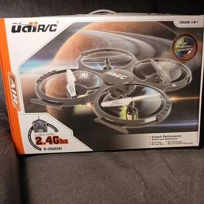 Udi RC UFO 2.4GHz 4Ch 6-Axis Quadcopter Drone (#U818A) w/Camera -OPEN BOX ITEM - Image 1 of 4