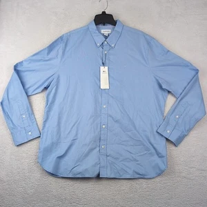 Calvin Klein Men's Blue Dress Shirt Long Sleeve Button Down Stretch 2XL NEW - Picture 1 of 7