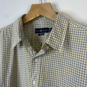 Ralph Lauren Herren Gr. 3XB Big Blau Gelb Kariert Classic Fit Button Down Hemd - Bild 1 von 6