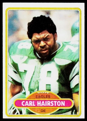 Carl Hairston, 1980 Topps, #92, Philadelphia Eagles, RC - Image 1 of 2