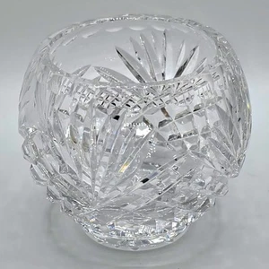 Crystal Rose Bowl Etched Signature - Picture 1 of 8
